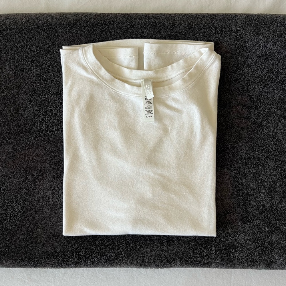 Skims Cotton Jersey T-Shirt (White)